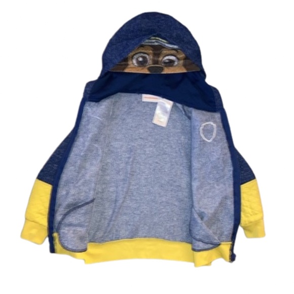 Paw Patrol Chase Jacket 5T Hooded Long Sleeved Zip Up Hoodie - Picture 4 of 5